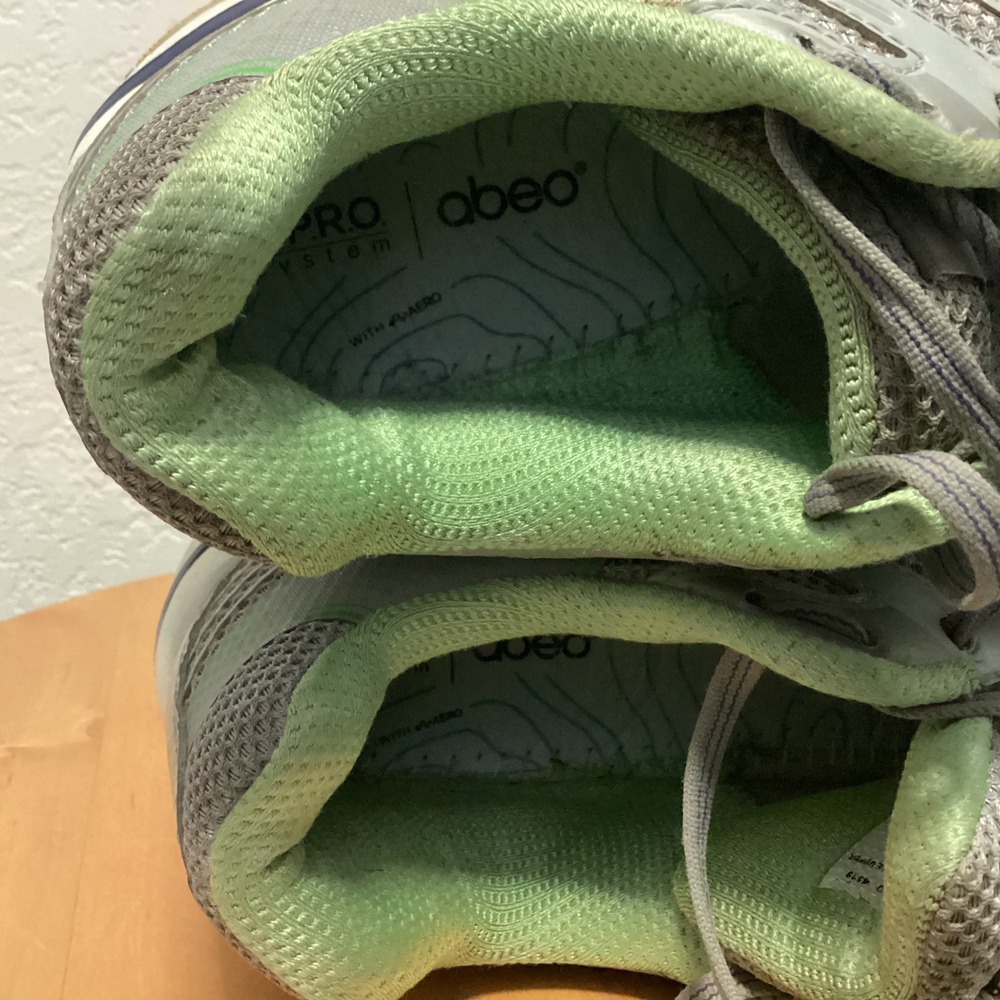 Abeo Sydney Womens Gray‎ Green Vibram Athletic Walking Running Shoes Size 10 - Picture 14 of 16